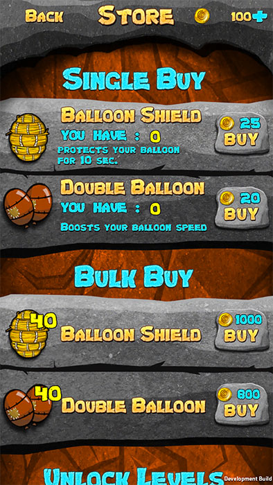 In App purchase screen in a mobile puzzle game